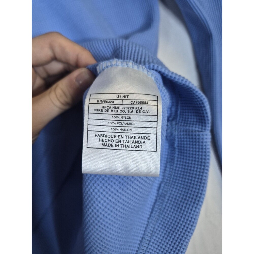 Air Jordan Waffle Knit Shirt Mens Size 2XL Light Blue Pullover Y2K Grail Nike - Picture 9 of 13
